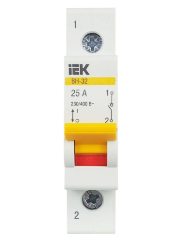 Выключатель нагрузки (мини-рубильник) 1п 25А ВН-32 KARAT IEK MNV10-1-025 фото 3