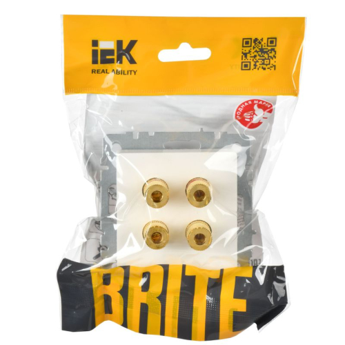 Аудиорозетка 4-м BRITE РА10-БрБ механизм бел. IEK BR-S40-K01 фото 3 Аудиорозетка 4-м BRITE РА10-БрБ механизм бел. IEK BR-S40-K01 фото 3