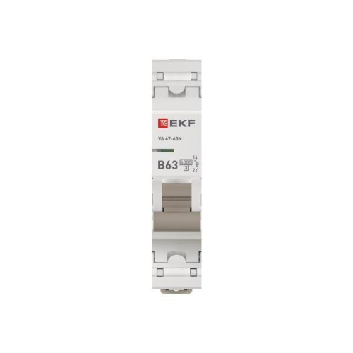 Выключатель автоматический модульный 1п B 63А 6кА ВА 47-63N PROxima EKF M636163B фото 4