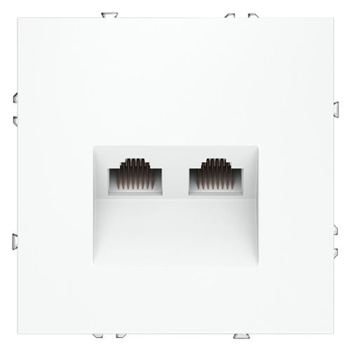 Розетка компьютерная 2-м СП S70 RJ45 + RJ45 кат.6 механизм бел. матов. Voltum VLS060202 Розетка компьютерная 2-м СП S70 RJ45 + RJ45 кат.6 механизм бел. матов. Voltum VLS060202