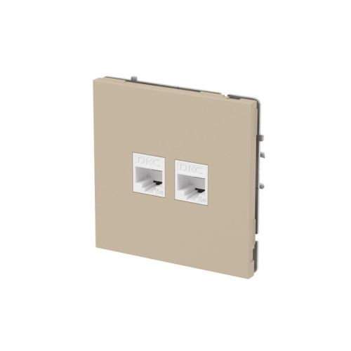 Розетка компьютерная 2-м KANT RJ45 кат.5E без шторки ванильн. марципан DKC 7015664 фото 2 Розетка компьютерная 2-м KANT RJ45 кат.5E без шторки ванильн. марципан DKC 7015664 фото 2