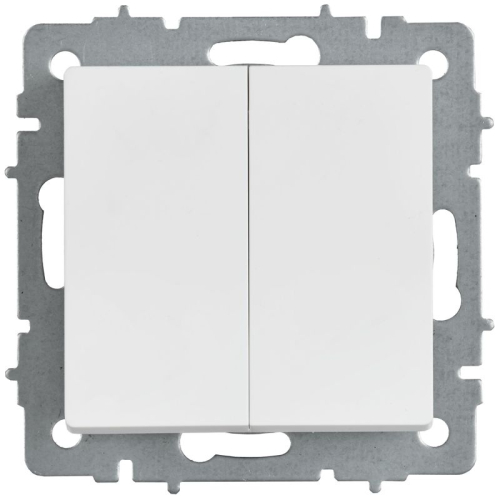 Выключатель 2-кл. СП BRITE ВС10-2-0-БрАБ 10А механизм арктич. бел. IEK BR-V20-0-10-K91 фото 2