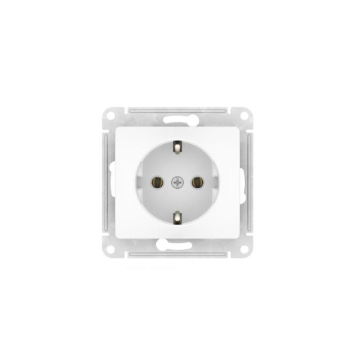 Розетка Glossa 16А с заземл. быстрозажим. клем. механизм бел. SE GSL000143S фото 2