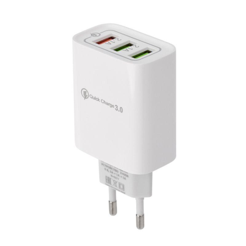 Устройство зарядное сетевое для iPhone/iPad 3 x USB 5В 3А + 1А + 1А бел. Rexant 16-0277 фото 4 Устройство зарядное сетевое для iPhone/iPad 3 x USB 5В 3А + 1А + 1А бел. Rexant 16-0277 фото 4