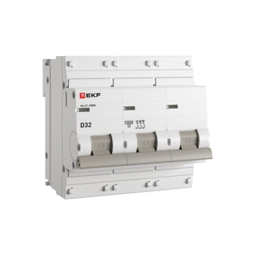Выключатель автоматический модульный 3п D 32А 10kA ВА 47-100M без теплового расцеп. PROxima EKF mcb47100m-3-32D-pro Выключатель автоматический модульный 3п D 32А 10kA ВА 47-100M без теплового расцеп. PROxima EKF mcb47100m-3-32D-pro