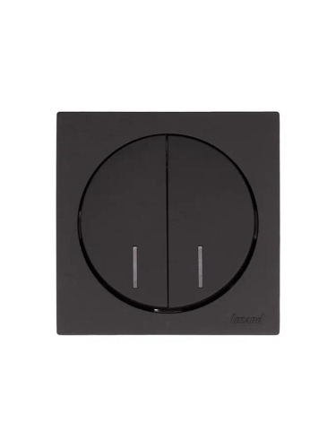 Выключатель 2-кл. СП OSEN 10А IP20 с подсветкой механизм черн. бархат LEZARD 743-4288-112 фото 3