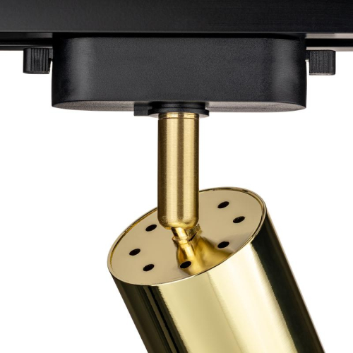 Светильник трековый ARTLINE поворотный 55х55х100мм GU10 230В алюм. 4кв.м зол. Ritter 59878 1 фото 5