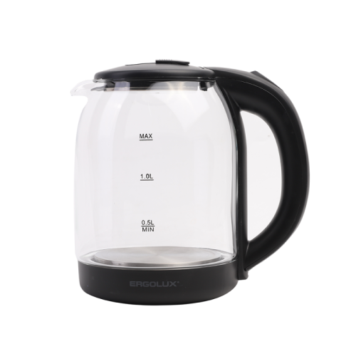 Чайник стеклянный ELX-KG05-C02 черн. ПРОМО Ergolux 14922 фото 3 Чайник стеклянный ELX-KG05-C02 черн. ПРОМО Ergolux 14922 фото 3