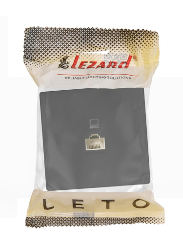 Розетка компьютерная.1-м ОП RJ45 LETO черн. бархат LEZARD 752-4200-139 Розетка компьютерная.1-м ОП RJ45 LETO черн. бархат LEZARD 752-4200-139