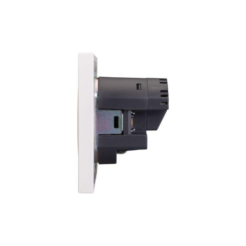 Розетка 1-м СП STRONG MIELE 16А с заземл. защ. шторки с USB A+C быстрой зарядки 5В/3А жемчуж. Kranz KR-78-0704-4 фото 2