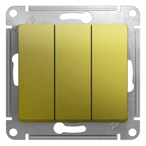 Механизм выключателя 3-кл. СП Glossa 10А IP20 (сх. 3) 10AX фисташк. SchE GSL001031 Механизм выключателя 3-кл. СП Glossa 10А IP20 (сх. 3) 10AX фисташк. SchE GSL001031