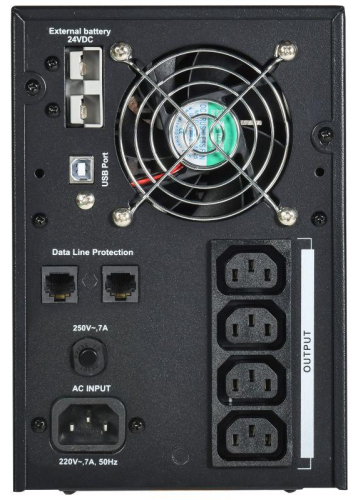 Источник бесперебойного питания ELECTRA LT 1кВА/0.8кВт без АКБ USB ITK ELT-1000VA-1-L фото 4