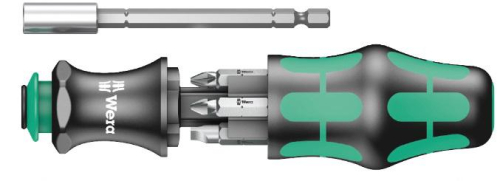 Набор бит с битодержателем Kraftform Kompakt 28 7 пр.+открывалка Wera WE-136504 фото 3