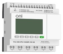 Модуль ЦПУ ПЛК 430 4 DI 6 UI (0-10В/DI) 2 UI (0-10В/0-20мА/DI) 6 RO 24В DC с Ethernet портом с экраном ONI PLC-430-CPU-12U06R-1DC-00