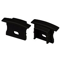 Заглушка LINE-2315-F с отверстием BLACK пластик (комплект) Arlight 044280