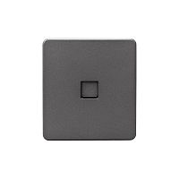 Розетка компьютерная СП ROUND MIELE RJ45 кат.6 титан Kranz KR-78-0724-2