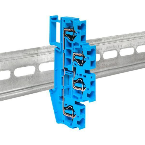 Колодка клеммная ST-4 32А пружинная двойн. син. EKF plc-jxb-st-4-4-2-blue фото 4