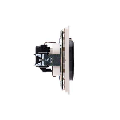Розетка 1-м СП STRONG MIELE 16А с заземл. защ. шторки и крышкой жемчуж. Kranz KR-78-0702-4 фото 3