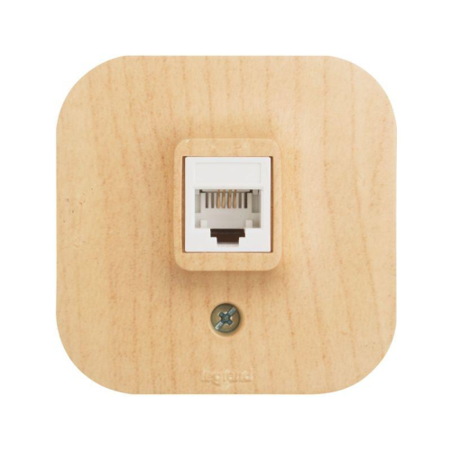 Розетка телефонная 1-м ОП Quteo RJ11 дерево IEK 782274 фото 3