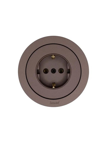 Розетка 1-м OSEN IP20 16А с заземл. ПБТ механизм шоколад LEZARD 743-7388-122B фото 3 Розетка 1-м OSEN IP20 16А с заземл. ПБТ механизм шоколад LEZARD 743-7388-122B фото 3