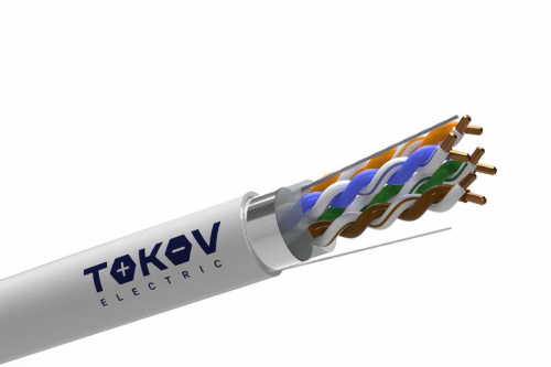 Кабель витая пара F/UTP 4х2х24AWG(0.51мм) кат.5E PVC indoor Fluke tested 305м (м) PRO TOKOV ELECTRIC TKP-C06-F42-5E-305-PVC Кабель витая пара F/UTP 4х2х24AWG(0.51мм) кат.5E PVC indoor Fluke tested 305м (м) PRO TOKOV ELECTRIC TKP-C06-F42-5E-305-PVC