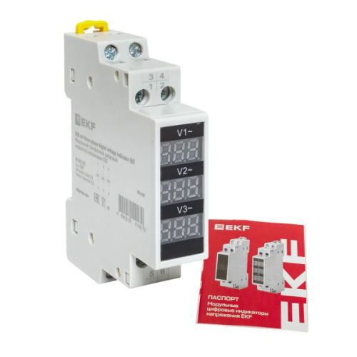 Индикатор напряжения модульный трехфазный цифровой EKF VDI-G33 фото 10