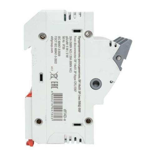 Предохранитель-разъединитель DF 14х51 3п (тип ПВЦ) EKF df143-e фото 6 Предохранитель-разъединитель DF 14х51 3п (тип ПВЦ) EKF df143-e фото 6