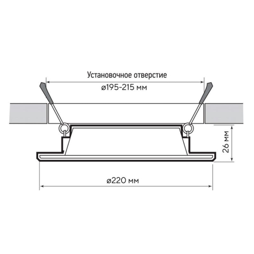 Светильник светодиодный PLED DL7 WH Downlight 24Вт 4000К 220х26мм IP54 ДВО встраив. Pro JazzWay 5042568 фото 5 Светильник светодиодный PLED DL7 WH Downlight 24Вт 4000К 220х26мм IP54 ДВО встраив. Pro JazzWay 5042568 фото 5