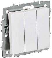Выключатель 3-кл. СП BRITE ВС10-3-0-БрАБ 10А механизм арктич. бел. IEK BR-V30-0-10-K91