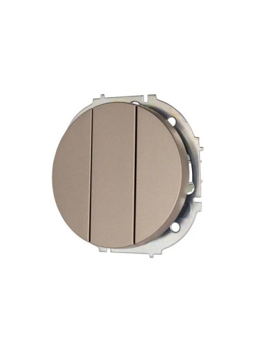 Выключатель 3-кл. СП OSEN механизм титан LEZARD 743-3788-109 фото 2