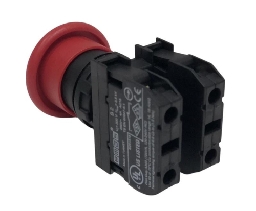 Кнопка "Грибок" 1НО+1НЗ без фиксации красн. EMAS B102MK фото 2