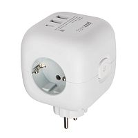 Разветвитель 3-м с заземл. 2хUSB type-A + 1х type-C AC-3UGS-wh с выкл. бел. JazzWay 5060630