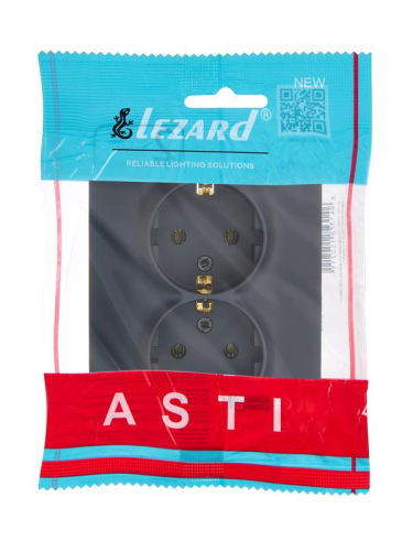 Розетка 2-м СП ASTI 16А IP20 с заземл. термопласт черн. бархат LEZARD 7081-4200-127B фото 4 Розетка 2-м СП ASTI 16А IP20 с заземл. термопласт черн. бархат LEZARD 7081-4200-127B фото 4