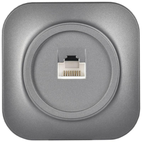 Розетка компьютерная ОП RJ45 кат.5E GLORY РК10-ХСм сталь матов. IEK EKH10-K46M фото 2