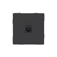 Розетка компьютерная 1-м KANT RJ45 кат.6A без шторки черн. уголь DKC 7012673