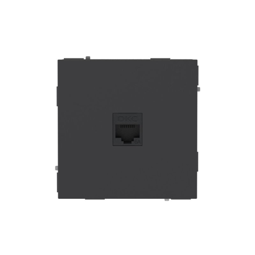 Розетка компьютерная 1-м KANT RJ45 кат.6A без шторки черн. уголь DKC 7012673 Розетка компьютерная 1-м KANT RJ45 кат.6A без шторки черн. уголь DKC 7012673