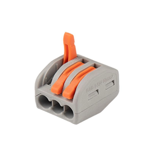 Клемма монтажная рычажного соединения PTC-3P 222-413 BL/10 450В 32А 0.08-2.5(4.0)кв.мм Jazzway 5050730 фото 2