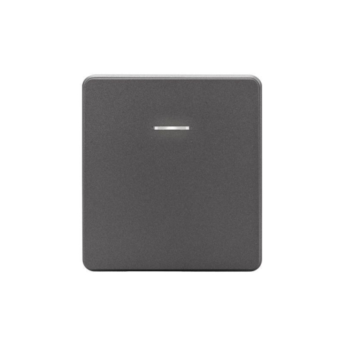 Выключатель 1-кл. СП ROUND MIELE 10А с подсветкой титан Kranz KR-78-0713-2