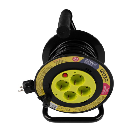 Удлинитель на катушке 4х20м с с заземл. CRG-04-2000 ФАZА 5063785 фото 13