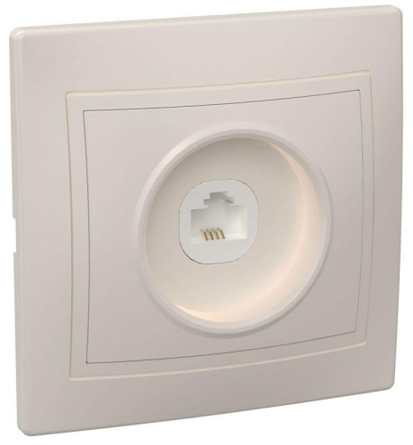 Розетка телефонная 1-м СП Кварта РТ10-ККм IP20 крем. GENERICA ETK10-K33-DM Розетка телефонная 1-м СП Кварта РТ10-ККм IP20 крем. GENERICA ETK10-K33-DM