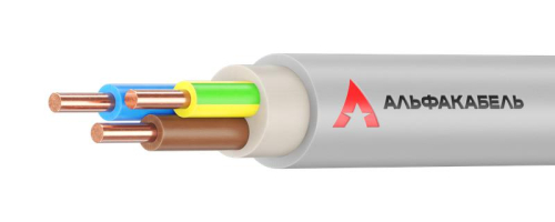 Кабель NYM-J 3х1.5 0.66кВ (уп.50м) АЛЬФАКАБЕЛЬ 05131