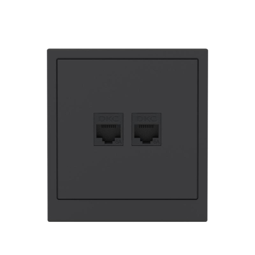 Розетка компьютерная 2-м KANT RJ45 кат.6A без шторки черн. уголь DKC 7012674 фото 4 Розетка компьютерная 2-м KANT RJ45 кат.6A без шторки черн. уголь DKC 7012674 фото 4