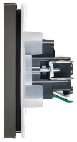Розетка СП FORTE&PIANO16А IP44 FP319 с заземл. защ. шторки с крышкой безвинт. крепл. сер. IEK FP-R16-16-1-44-K03 фото 5