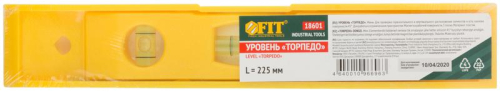 Уровень "Торпедо" пластиковый 3 глазка магнитный 225мм FIT 18601 фото 3 Уровень "Торпедо" пластиковый 3 глазка магнитный 225мм FIT 18601 фото 3