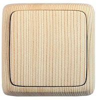 Выключатель 1-кл. ОП Альфа 10А IP20 250В с изолир. пластиной сосна HEGEL ВА10-113-02