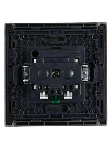 Розетка СП FORTE&PIANO FP514 16А с заземл. без защ. шторок безвинт. крепл. сталь IEK FP-R11-16-1-K46 фото 3