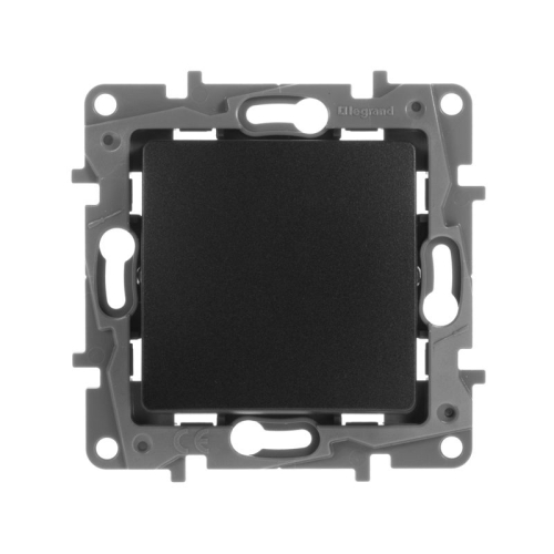 Механизм кнопки 1-кл. СП Etika Plus 6А с НО/НЗ контактом безвинт. зажимы антрацит IEK 672614 фото 2