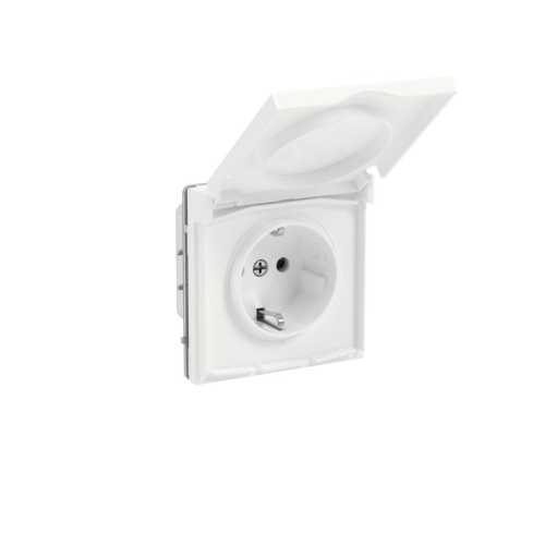 Розетка силовая KANT IP44 2P+E защ. шторки с крышкой бел. магнолия DKC 7000013 фото 2 Розетка силовая KANT IP44 2P+E защ. шторки с крышкой бел. магнолия DKC 7000013 фото 2