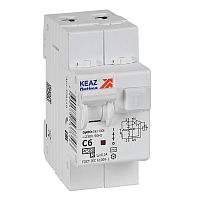 Выключатель автоматический дифференциального тока 2п OptiDin D63-23C6-AC-У3 C6 100мА 4.5кА с защитой от сверхтоков КЭАЗ 328110