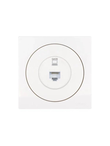 Розетка компьютерная СП OSEN RJ45 кат.6 механизм бел. LEZARD 743-0288-140 фото 4